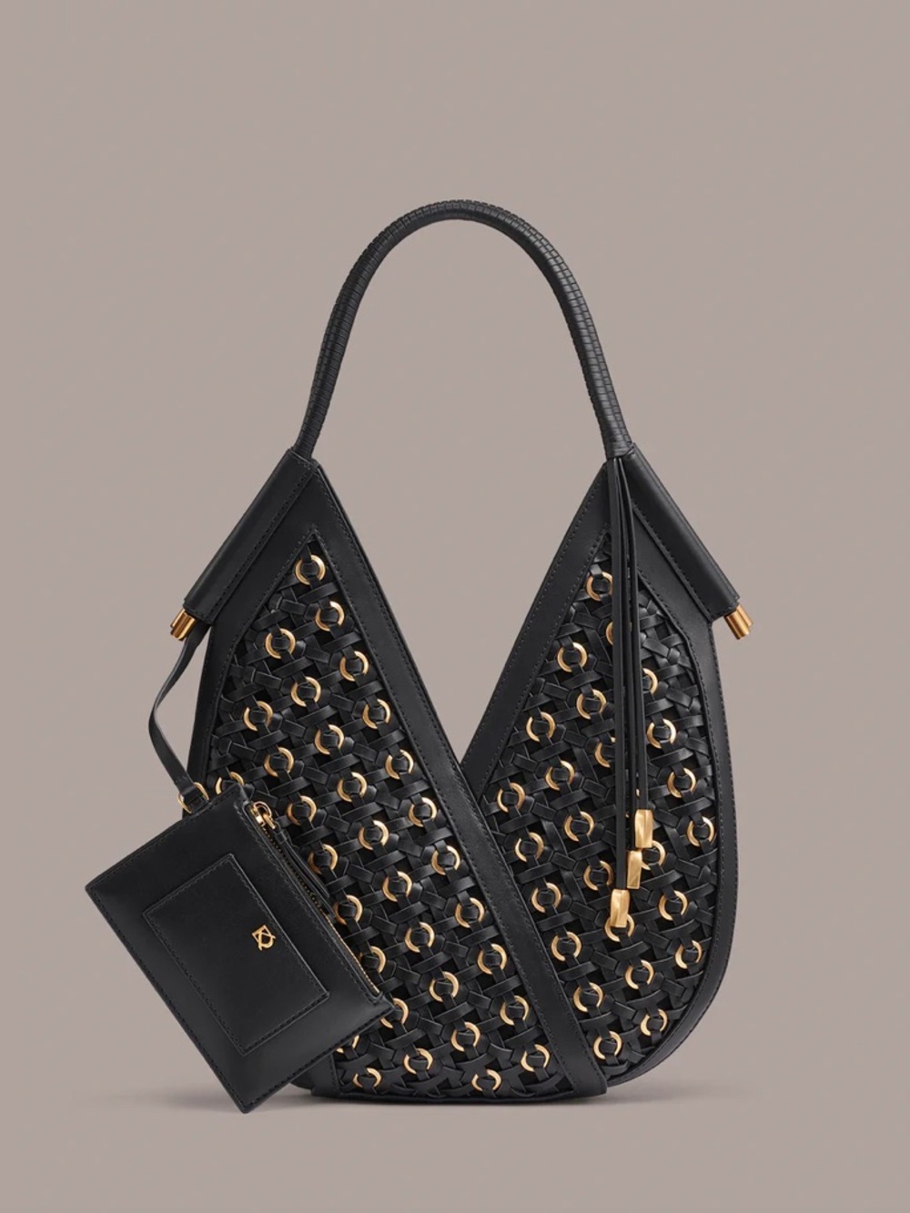 NWT Donna Karan Baldwin Small Laser Cut Shoulder Bag